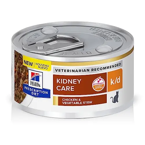 Hill's Prescription Diet k/d Kidney Care Chicken & Vegetable Stew Wet Cat Food cans