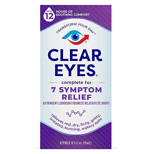 Clear Eyes multi-symptom relief eye drops for watery eyes