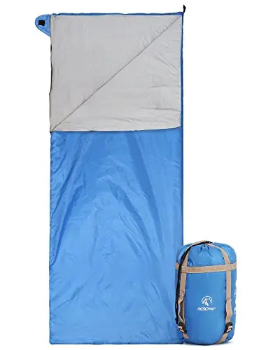 REDCAMP ultralight sleeping bag rolled in compression sack