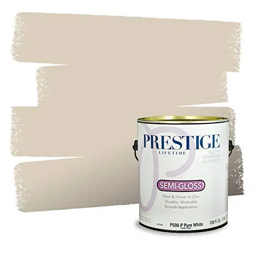 PRESTIGE Paints interior paint and primer can in semi-gloss