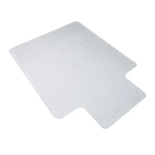 HON office chair mat with extended lip on carpeted floor