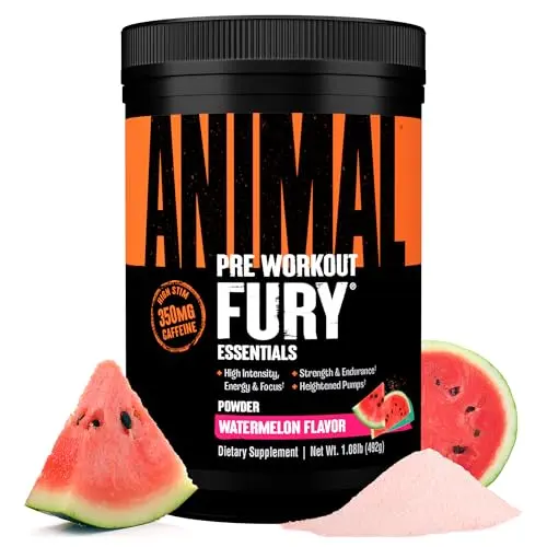 Animal Fury Pre Workout Powder in Watermelon flavor