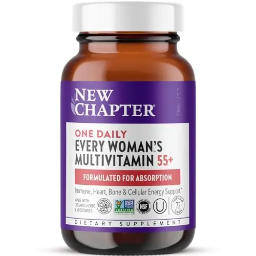 New Chapter Women's Multivitamin 50 Plus with whole-food fermented nutrients