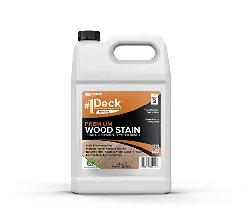 SaverSystems #1 Deck Premium semi-transparent outdoor wood stain in cedar color