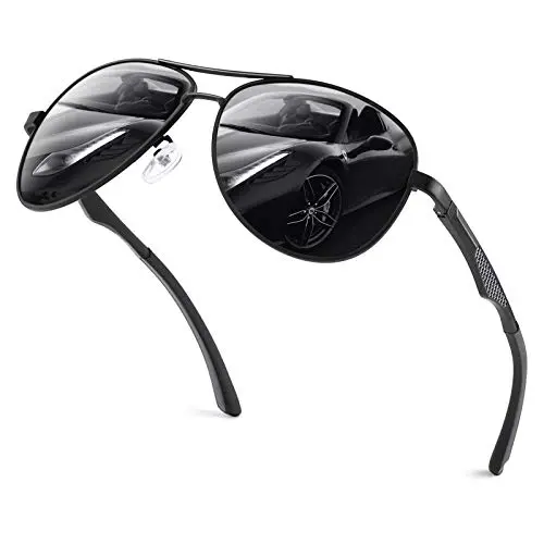 GQUEEN classic pilot sunglasses with military style design