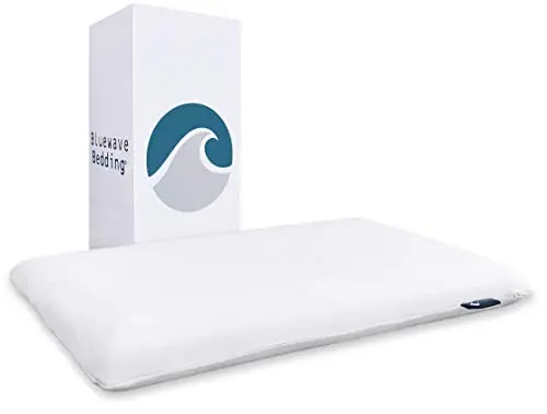 Bluewave Bedding ultra slim memory foam pillow for stomach sleepers