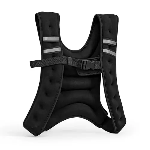 Tone Fitness weighted vest with reflective strips and storage pockets