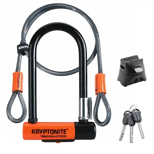 Kryptonite Evolution Mini-7 bicycle U-lock with security cable