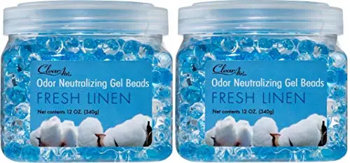 Clear Air Odor Eliminator Gel Beads in Fresh Linen scent