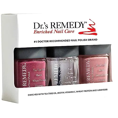 Dr's Remedy 3 Pack Nail Polish Kit with natural strengthener