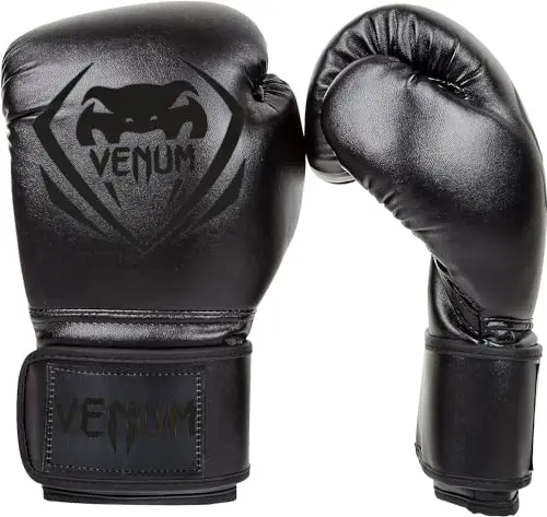 Venum Contender boxing gloves in all-black design