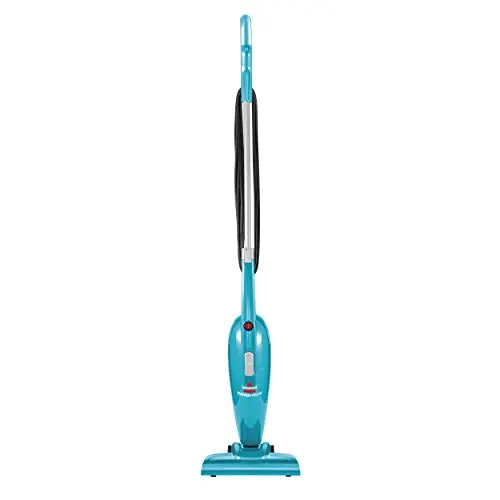 Bissell Featherweight stick vacuum cleaner in blue with crevice tool
