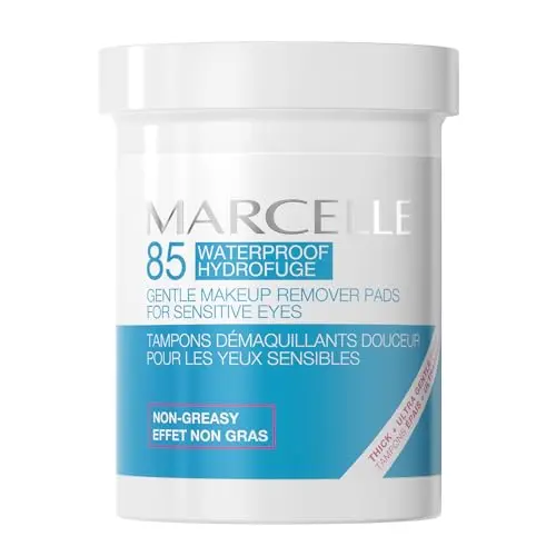 Marcelle Gentle Eye Make-Up Remover Pads container with 85 pads