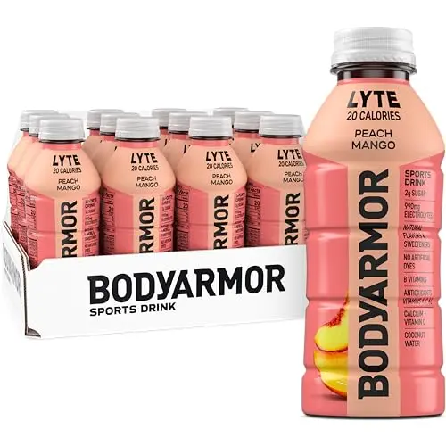 BODYARMOR LYTE sports drink bottles in peach mango flavor