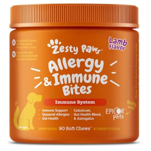 Zesty Paws dog allergy relief chews for itching and immune support