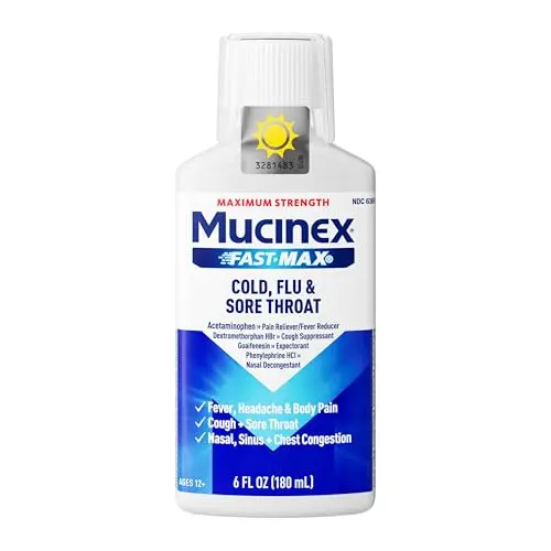 Mucinex FastMax Cold Flu Sore Throat Relief liquid