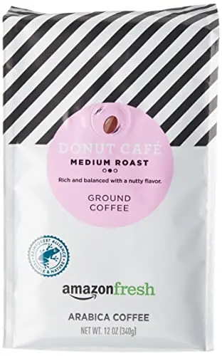 AmazonFresh Donut Cafe medium roast ground coffee bag