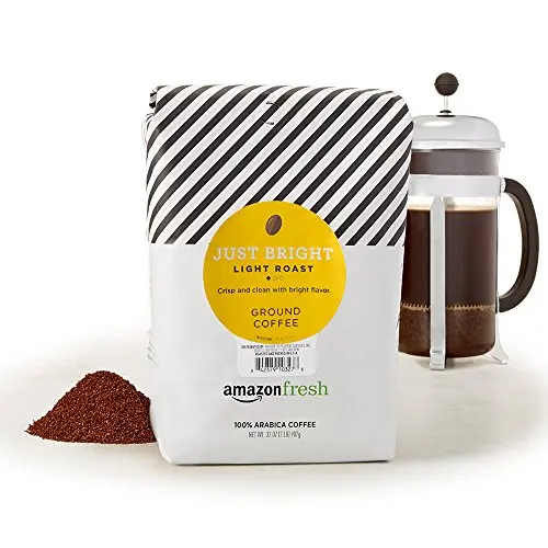Amazon Fresh Just Bright light roast ground coffee bag