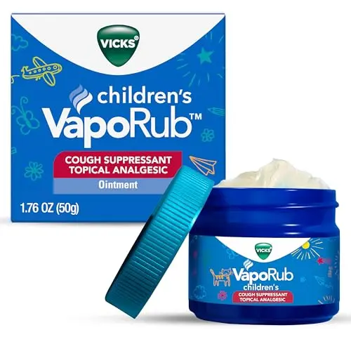 Vicks Children's VapoRub topical ointment jar for cough relief