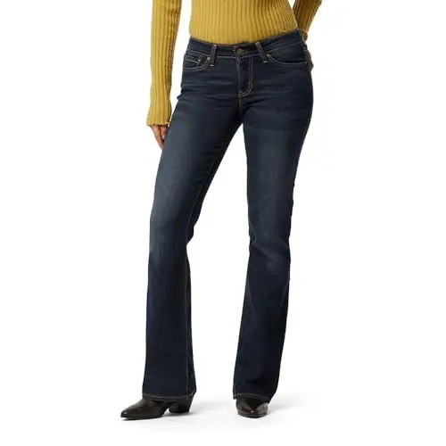Levi Strauss Signature Gold Bootcut Jeans with vintage worn-in look and stretch denim