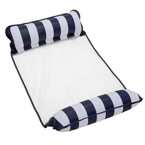 Aqua Original 4-in-1 Monterey Hammock pool float in navy blue showing versatile hammock design