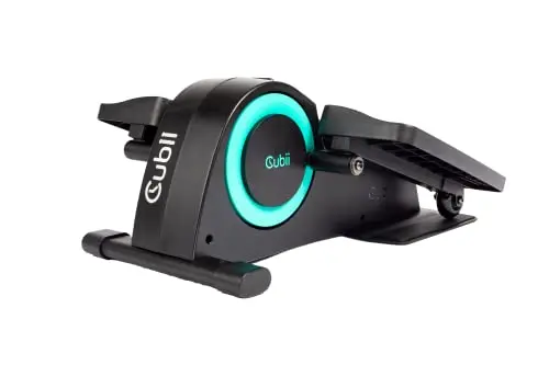 Cubii JR1 under desk elliptical in aqua color with LCD display