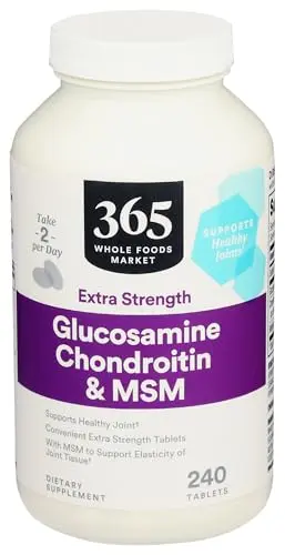 365 by Whole Foods Market glucosamine chondroitin X strength MSM tablets