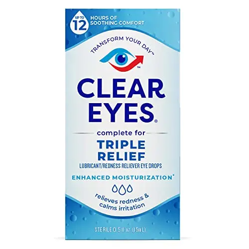 Clear Eyes Triple Relief Eye Drops bottle