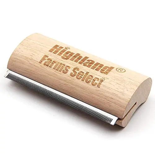Highland Farms wooden deshedding tool for pets