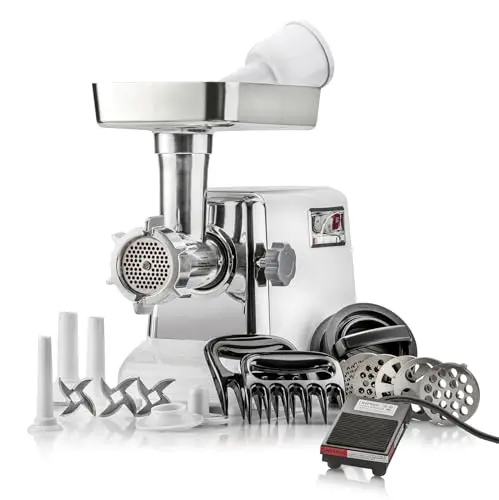 STX Turboforce 3000 electric meat grinder with multiple attachments