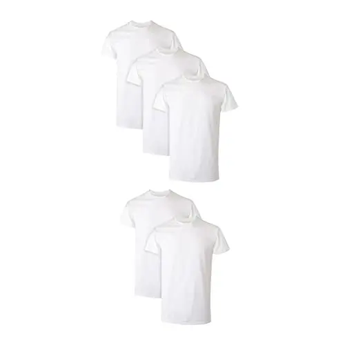 Hanes men's white performance moisture-wicking crewneck undershirt