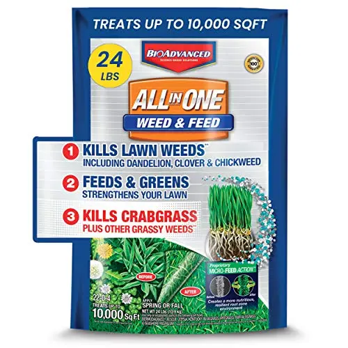 BioAdvanced All-in-One Weed and Feed granules product image