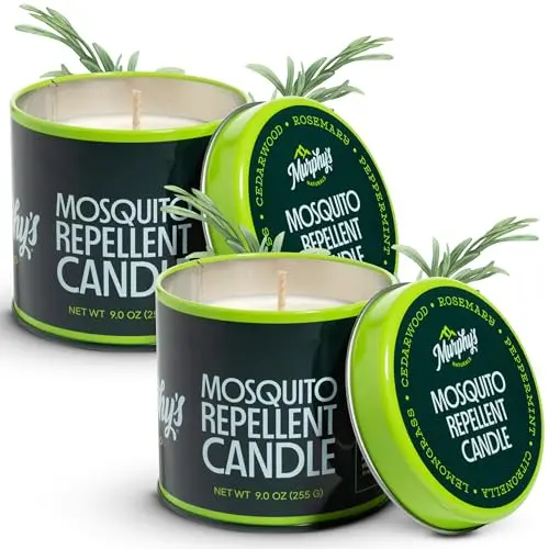 Murphy's Naturals mosquito repellent candles in white containers