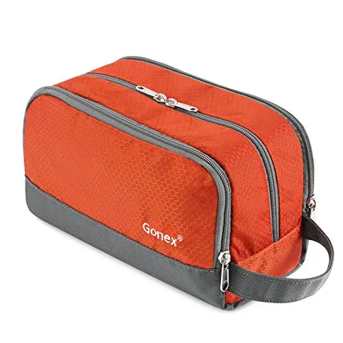 Gonex nylon toiletry bag in orange color