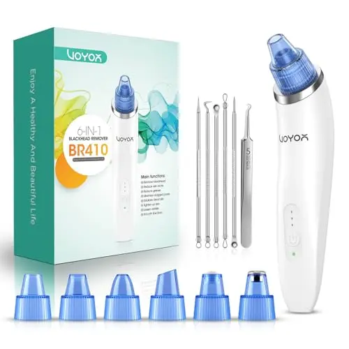 VOYOR electric blackhead remover vacuum with multiple suction head attachments