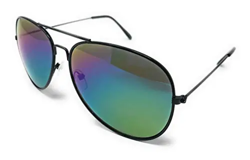 My Shades aviator sunglasses with multi-color lenses and metal frame