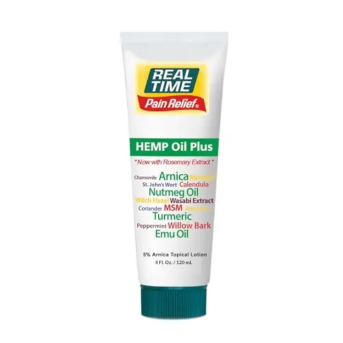 Real Time Pain Relief Hemp Oil Plus lotion tube