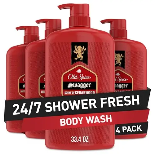 Old Spice Swagger Body Wash large bottle with cedarwood scent