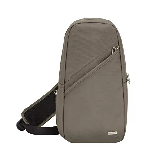 Travelon Classic Anti-Theft Sling Bag with multiple compartments and security features