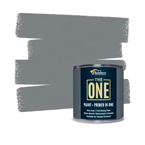 THE ONE paint and primer can in grey matte finish