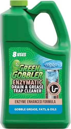 Green Gobbler Enzyme Drain Cleaner gallon bottle for grease and septic systems