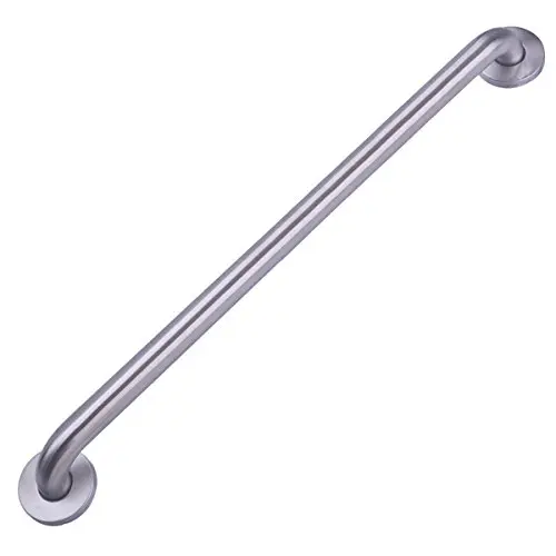 Amazon Basics stainless steel grab bar in shower