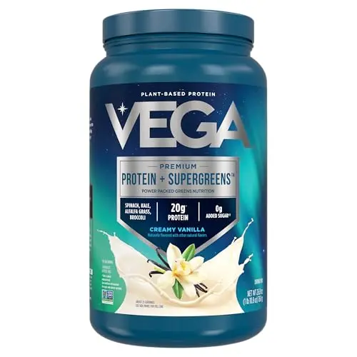 Vega Protein + Supergreens powder container