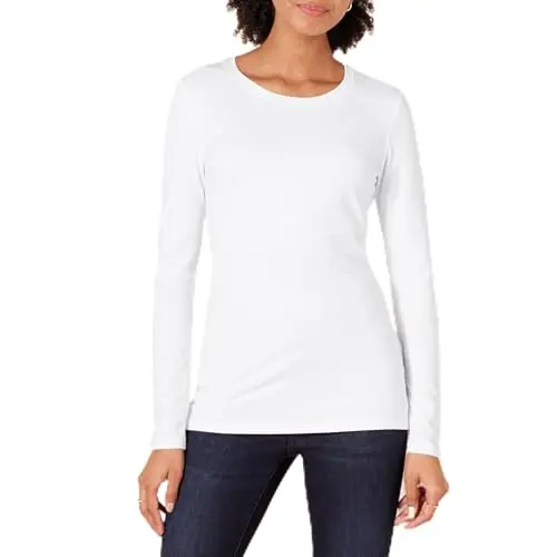 Amazon Essentials women's long-sleeve crewneck t-shirt