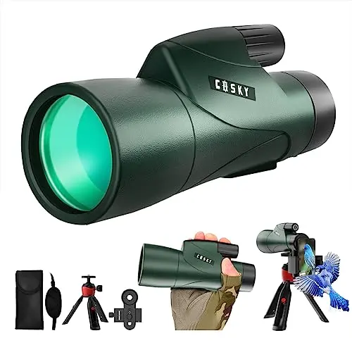 Gosky 12x55 HD monocular telescope with smartphone adapter