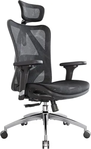 SIHOO M57 ergonomic office chair with adjustable headrest and lumbar support