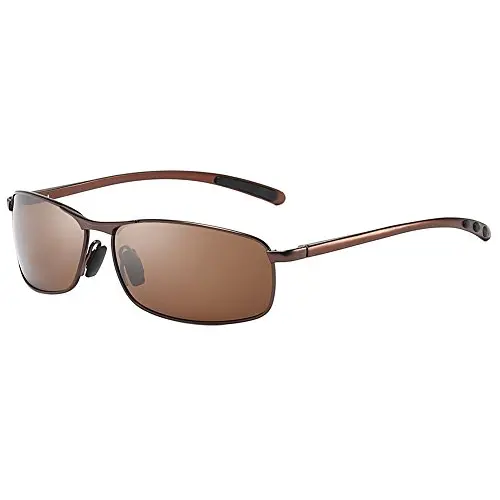 ZHILE rectangular polarized sunglasses with Al-Mg alloy temple