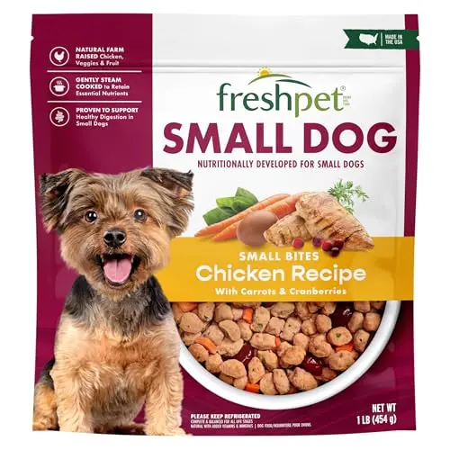 Freshpet grain-free chicken recipe for small breed dogs