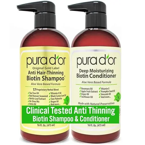 PURA D'OR Anti-Thinning Biotin Shampoo and Conditioner set