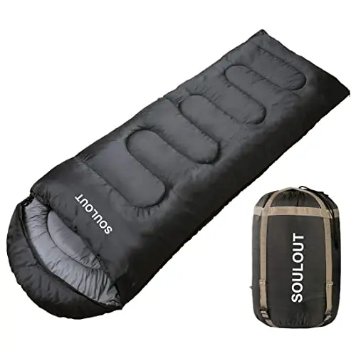 SOULOUT rectangular sleeping bag in dark gray